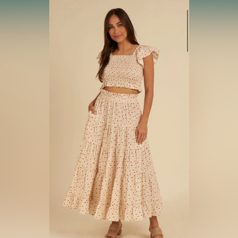 Ruffle Tiered Maxi Skirt & Top | Strawberry Fields
